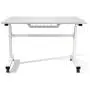 Atlantic Crank Adjustable Height Desk - Sit or Stand at This Large Workspace, Heavy Gauge Steel Frame in White