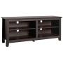 Walker Edison Wren Classic 4 Cubby TV Stand for TVs up to 65 Inches, 58 Inch, Espresso