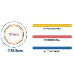 ChiButtons 37mm Rubber Magnet Button Parts [Metric System] (100 Sets)