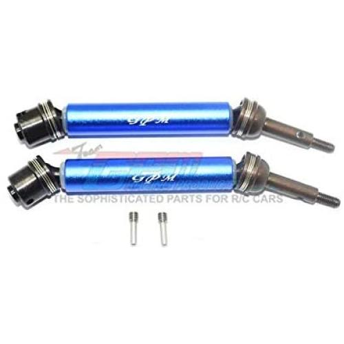 GPM for Traxxas XO-01 Supercar Upgrade Parts Harden Steel #45 Rear Axle CVD Drive Shaft with Alloy Body - 1 Pair Set Blue