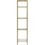 Crosley Furniture Aimee Narrow Etagere Bookcase - Gold and Glass