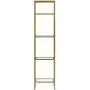 Crosley Furniture Aimee Narrow Etagere Bookcase - Gold and Glass Crosley Furniture Aimee Narrow Etagere Bookcase - Gold and Glass