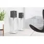 Kanto SP26PLW 26& Speaker Floor Stands | Designed for Medium to Large Bookshelf Speakers | Heavy Steel & Foam Padding | 30° Rotating Top Plate | Hidden Cable Design | White | Pair