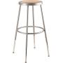 National Public Seating 6224H Steel Stool with Hardboard Seat Adjustable, 25''-33'', Grey