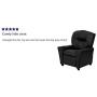 Flash Furniture Contemporary Black LeatherSoft Kids Recliner with Cup Holder