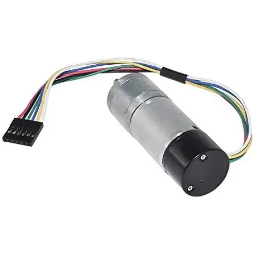 Bemonoc Encoder Metal Gearmotor DC 24V High Speed 150RPM Gear Motor with Two-channel Hall Effect Encoder for DIY Parts
