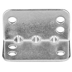 Rok Hardware Heavy Duty Metal Bracket Right Angle Brace, 20 Gauge, Zinc Finish, 50 Pack