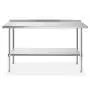 GRIDMANN NSF Stainless Steel Commercial Kitchen Prep & Work Table w/ Backsplash - 60 in. x 24 in. GRIDMANN NSF Stainless Steel Commercial Kitchen Prep & Work Table w/ Backsplash - 60 in. x 24 in.