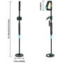 ALLOSUN TS20B Junior Metal Detector with Waterproof, Black