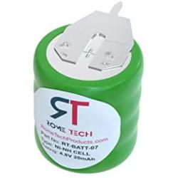 Rome Tech Ni-MH 4.8v 20mAh Rechargeable Button Battery with Tabs for PLC