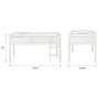Dorel Living Milton Junior Twin Loft Bed, White