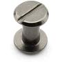 RuiLing 60 Sets Black Chicago Screws 3/8 Inches Screw Posts Metal Accessories Nail Rivet Chicago Button for DIY Leather Decoration Document Book Album Bookbinding Round Flat Head Stud Screw M5x10