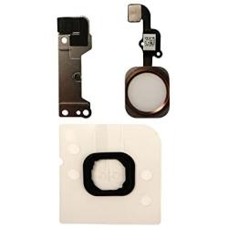 COHK Home Button Key Flex Cable Assembly with Rubber Ring Replacment Part Compatible with iPhone 6s and 6s Plus (Rose Gold)