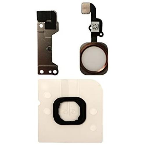 COHK Home Button Key Flex Cable Assembly with Rubber Ring Replacment Part Compatible with iPhone 6s and 6s Plus (Rose Gold)