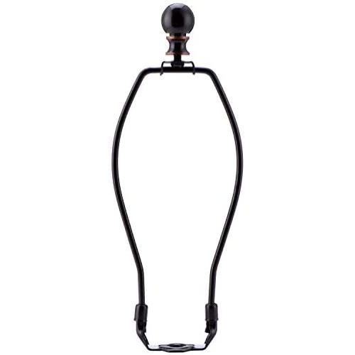 Canomo 1 Set 8 Inch Lamp Harp Holder with Light Base and Ball Lamp Finial for Table and Floor Lamps (Bronze)