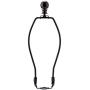 Canomo 1 Set 8 Inch Lamp Harp Holder with Light Base and Ball Lamp Finial for Table and Floor Lamps (Bronze)