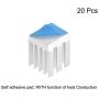uxcell Heatsink with Thermal Conductive Adhesive Tape 9 x 9 x 12mm Silver 20pcs