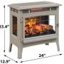 Duraflame 3D Infrared Electric Fireplace Stove with Remote Control - Portable Indoor Space Heater - DFI-5010 (French Grey)