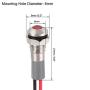 uxcell Signal Indicator Light AC/DC 12V-24V 6mm Red LED Metal Shell 5pcs
