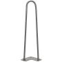 Kira Home 16'' Mid-Century Industrial Metal Hairpin Legs for Coffee Table and Benches, 2 Rods of Heavy Duty 10mm Thickness, Set of 4, Raw Steel Finish
