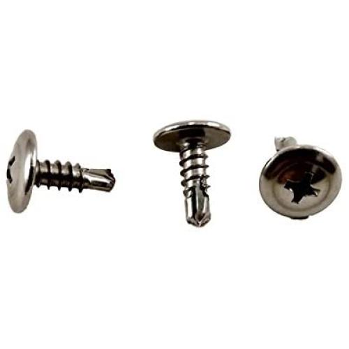 410 Stainless #8 x 1/2'' Wafer Head Philips Self Drilling Sheet Metal Tek Screws, (1/2'' to 1-5/8'' Length in Listing), 100 Pieces, Modified Truss Head Self Driller (#8 x 1/2 inch) 410 Stainless #8 x 1/2'' Wafer Head Philips Self Drilling Sheet Metal Tek Screws, (1/2'' to 1-5/8'' Length in Listing), 100 Pieces, Modified Truss Head Self Driller (#8 x 1/2 inch)