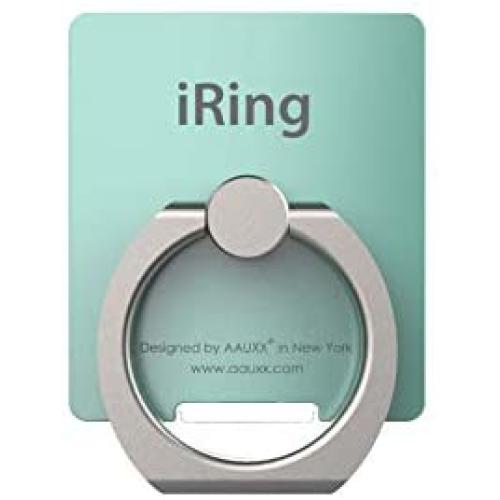 iRing Link-Detachable Plate for Wireless Charging, Include Hook Mount for Wall or Car Cradle. Cell Phone Ring Grip Finger Holder Mobile Stand for iPhone, Samsung, Android Smartphone(Green)