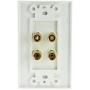 Mediabridge Speaker Wall Plate w/Binding Posts (2 Pair) - Limited TIME Offer: Free Low Voltage Metal Mounting Bracket (1-Gang) Binding Post 2-Piece Inset Wall Plate for 2 Speakers (Part# WP1-BPX2)