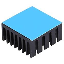 Awxlumv 10 pcs Small Heatsink 20 x 20 x 10 mm / 0.79 x0.79 x 0.39 inch Aluminum Heat Sink with Thermal Conductive Double Sided Tape for Cooling GPU IC Chips VRAM VGA RAM