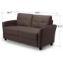 ZINUS Ricardo Loveseat Sofa / Tufted Cushions / Easy, Tool-Free Assembly, Chestnut Brown