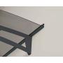 Palram HG9511 Aquila Door Awning, 7 L x 3 W x 6.5'' H, Gray/Solar Gray