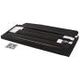 Crown Mark Erin Upholstered Panel Bed in Black, Full