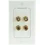 Mediabridge Speaker Wall Plate w/Binding Posts (2 Pair) - Limited TIME Offer: Free Low Voltage Metal Mounting Bracket (1-Gang) Binding Post 2-Piece Inset Wall Plate for 2 Speakers (Part# WP1-BPX2) Mediabridge Speaker Wall Plate w/Binding Posts (2 Pair) - Limited TIME Offer: Free Low Voltage Metal Mounting Bracket (1-Gang) Binding Post 2-Piece Inset Wall Plate for 2 Speakers (Part# WP1-BPX2)