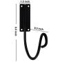 Urban Deco Hose Holder Hook, Wall Mounted Water Hose Storage Hanger,Heavy Duty Metal Hose Bracket,Holds 125-Feet of 5/8-Inch Hosepipe Black