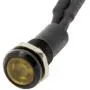 Alpinetech 6mm 1/4'' Amber 12V LED Metal Indicator Pilot Custom Dash Light Lamp with Black Body PLB-6