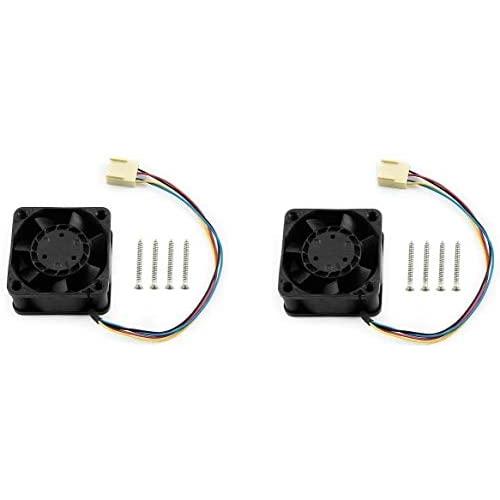 2 Pack Dedicated DC 5V Cooling Fan Compatible with NVIDIA Jetson Nano Developer Kit and B01 Version PWM Speed Adjustment Strong Cooling Air Fan 40mm×40mm×20mm with 4PIN Reverse-Proof Connector