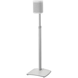 Sanus Adjustable Height Wireless Speaker Stands Designed for SONOS ONE, ONE SL, Play:1, and Play:3 - Tool-Free Height Adjust Up to 16'' with Built in Cable Management - Single White - WSSA1-W1