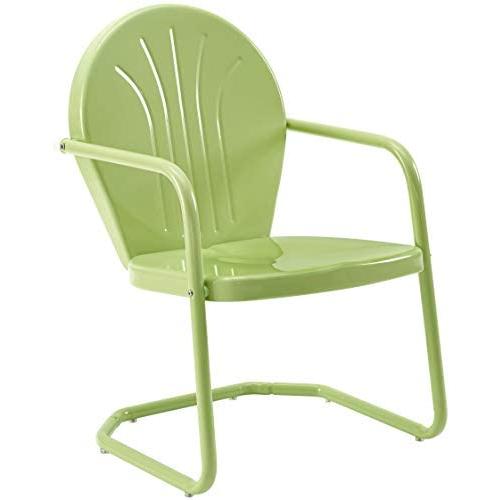 Crosley Furniture CO1001A-KL Griffith Retro Metal Outdoor Chair, Key Lime
