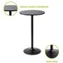 Pearington Santina 2 Pack Round Bar and Pub Table, Black