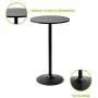 Pearington Long and Small, Single Round Cocktail Bar, Pub, and Bistro High Table with Black Top and Base, 1 Pack,