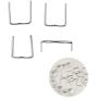 H&D 500Pcs Plated Silver Chandelier Lamp Metal Hanger Pins Crystal Prisms Beads Ball Connectors