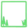 LZBRDY 4.2 Inch Square Frame with Christmas Tree Deer Metal Cutting Dies Background Decor Die Cuts