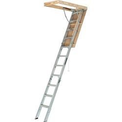 Louisville Ladder AA2210 Elite Aluminum Attic Ladder, 375 Pound Load Capacity, 22-1/2 x 54''