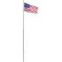Super Tough Heavy Duty 20 Foot Residential Flagpole and US Made Valley Forge Nylon Flag