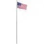 Super Tough Heavy Duty 20 Foot Residential Flagpole and US Made Valley Forge Nylon Flag
