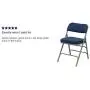 Flash Furniture HERCULES Series Premium Curved Triple Braced & Double Hinged Navy Fabric Metal Folding Chair