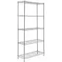 Amazon Basics 5-Shelf Adjustable, Heavy Duty Storage Shelving Unit (350 lbs loading capacity per shelf), Steel Organizer Wire Rack, Chrome, (36L x 14W x 72H) Amazon Basics 5-Shelf Adjustable, Heavy Duty Storage Shelving Unit (350 lbs loading capacity per shelf), Steel Organizer Wire Rack, Chrome, (36L x 14W x 72H)