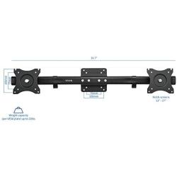 VIVO Dual VESA Bracket Adapter, Horizontal Assembly Mount for 2 Monitor Screens up to 27 inches, MOUNT-VW02A