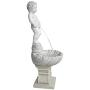 Design Toscano NG33505 Complete Manneken Pis Peeing Boy Water Fountain Garden Decor with Base Outdoor Water Feature, 45 Inch, Polyresin, Antique Stone