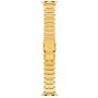 LDFAS Compatible for Apple Watch Band 44mm 42mm, Sport Stainless Steel Metal Strap with Safety Buckle for iWatch Bands Compatible for Apple Watch SE, Apple Watch Series 6/5/4/3 Smartwatch, Gold