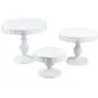 VILAVITA Set of 3 Cake Stands Round Cupcake Stands Metal Dessert Display Cake Stand, White VILAVITA Set of 3 Cake Stands Round Cupcake Stands Metal Dessert Display Cake Stand, White